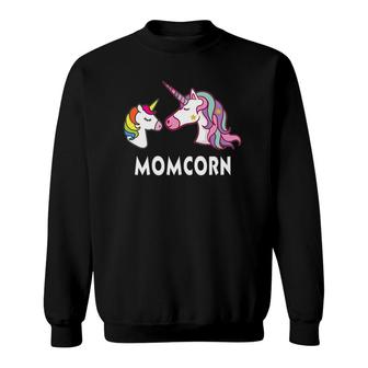 Momcorn Magical Unicorn Mother's Day Gift Sweatshirt | Mazezy
