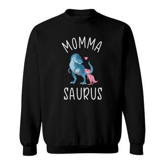 Mommasaurus Funny Mother's Day Dinosaur Sweatshirt | Mazezy