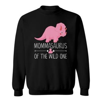 Mommasaurus Mama Saurus Mother Dino Babysaurus Dinosaur Sweatshirt | Mazezy