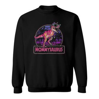 Mommysaurusrex Dinosaur Mama Saurus Family Matching Women Sweatshirt | Mazezy UK