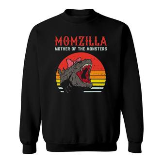 Momzilla Mother Of Monsters Ribbon Retro Mama Step Mom Gift Sweatshirt | Mazezy