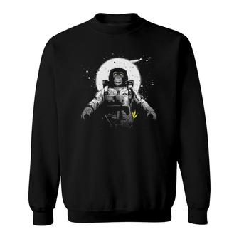 Monkey Astronaut Vintage Space Astronauts Monkeys Sweatshirt | Mazezy