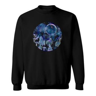 Moon And Mushrooms Men Women Gift Sweatshirt | Mazezy