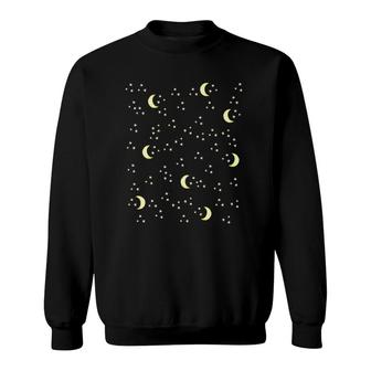 Moon And Stars Night Sky Art Tee S Celestial Sweatshirt
