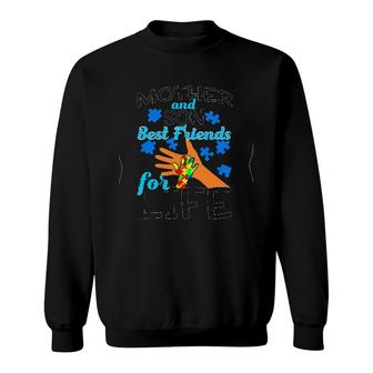 Mother And Son Best Friends For Life Autism Awareness Version Sweatshirt | Mazezy