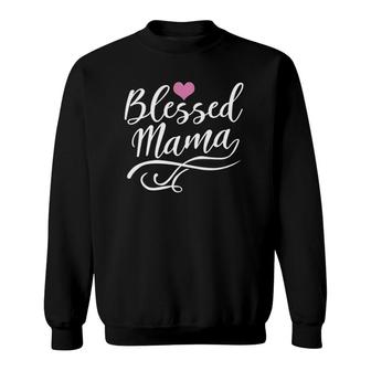 Mothers Day Gift Blessed Mama Sweatshirt | Mazezy