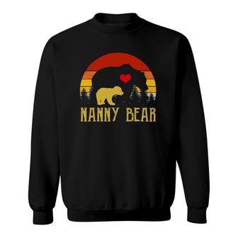 Mothers Day Nanny Bear Mom Bear Sweatshirt | Mazezy