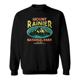Mount Rainier National Park Washington Mountains Sweatshirt | Mazezy