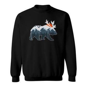 Mountain Bear Deer Funny Beer And Hunting Tee Sweatshirt | Mazezy