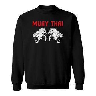 Muay Thai Thai Boxing Lions Gift Sweatshirt | Mazezy