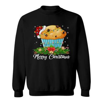 Muffins Matching Santa Hat Muffins Christmas Sweatshirt | Mazezy