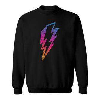 Multicolor Lightnings Powerful Distressed Bolts Unisex Sweatshirt | Mazezy CA