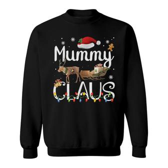 Mummy Claus Grandma Santa Pajamas Christmas Mom Sweatshirt | Mazezy