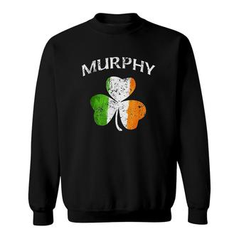 Murphy Irish Shamrock St Patricks Day Sweatshirt | Mazezy