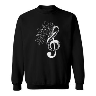 Musical Instrument Piano Music Notes Treble Clef Music Sweatshirt | Mazezy