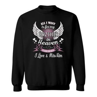 My Brother Guardian Angel, In Memories Of My Brother Sweatshirt | Mazezy