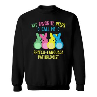 My Favorite Bunnies Call Me Speech-Language Pathologist Slp Sweatshirt - Thegiftio UK
