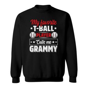 My Favoriteball Player Calls Me Grammy Mother's Day Funny Sweatshirt | Mazezy