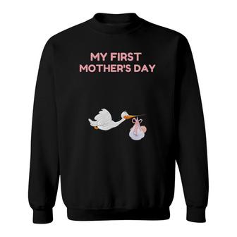 My First Mother's Day Gift For Pregnant Or New Moms Sweatshirt | Mazezy