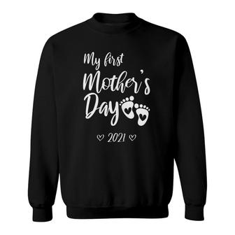 My First Mother's Day Pregnant Announcement Mom To Be Sweatshirt | Mazezy