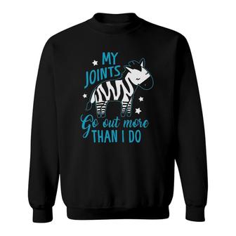 My Joints Go Out More Than I Do Zebra Ehlers-Danlos Syndrome Sweatshirt | Mazezy