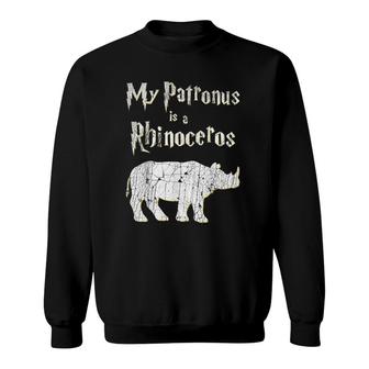 My Patronus Is A Rhinoceros - Harry Fan Rhino Lover Sweatshirt | Mazezy