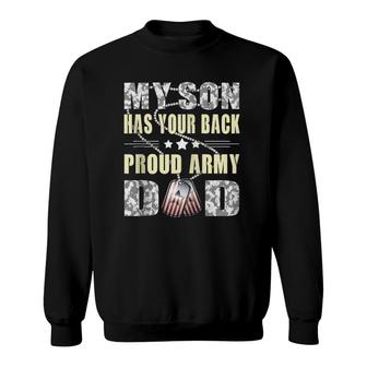 My Son Has Your Back - Military Father Proud Army Dad Gifts Zip Sweatshirt | Mazezy