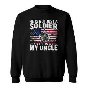 My Uncle Is A Soldier Patriotic Proud Army Niece Nephew Gift Sweatshirt | Mazezy