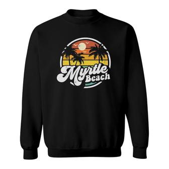 Myrtle Beach South Carolina Retro 70S Vintage Vacation Gift Sweatshirt | Mazezy