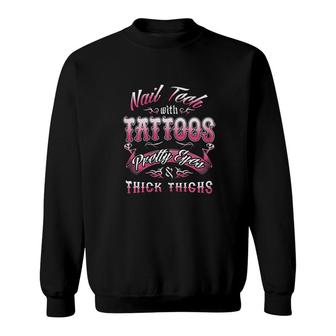 Nail Tech Gifts Pretty Eyes Sweatshirt | Mazezy