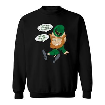 Naughty Drunk Leprechaun Funny St Patricks Day Sweatshirt - Thegiftio UK