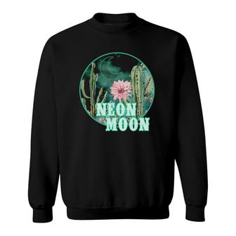 Neon Moon Country Retro Western 80S 90 Cactus Sweatshirt | Mazezy