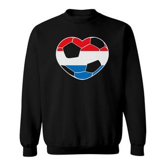 Netherlands Soccer Ball Heart Jersey Holland Football Sweatshirt | Mazezy