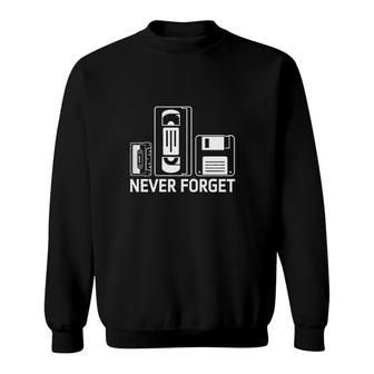 Never Forget Retro Cassette Sweatshirt | Mazezy