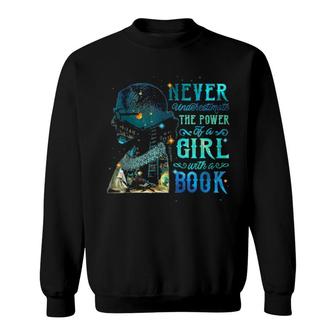 Never Underestimate The Power Of A Girl With Book Ruth Rbg Sweatshirt | Mazezy