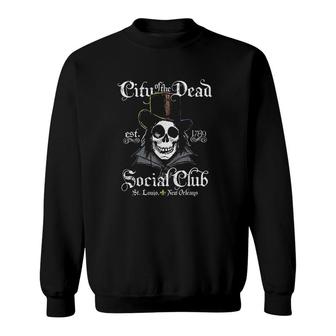 New Orleans Voodoo Doctor Goth Skull Halloween Sweatshirt - Thegiftio UK