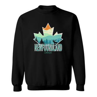 Newfoundland Canada Maple Leaf Sweatshirt | Mazezy
