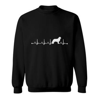Newfoundland Heartbeat Ekg Dog Mom Sweatshirt | Mazezy