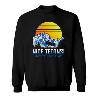 Nice Tetons Jackson Hole Wyoming Vintage Tetons Sweatshirt | Mazezy