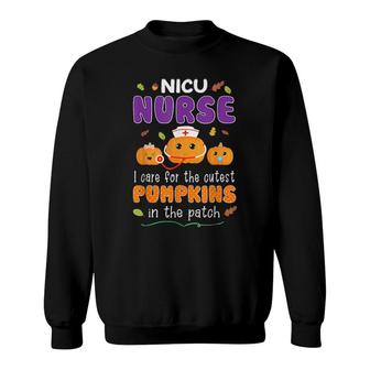 Nicu Nurse Cutest Pumpkins Funny Halloween Costume Sweatshirt | Mazezy