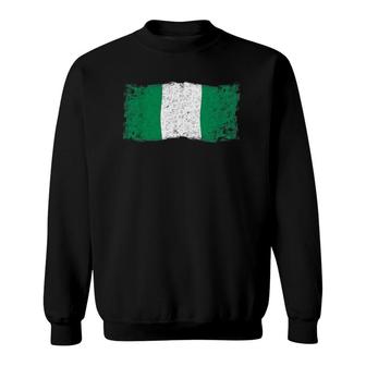 Nigeria Nigerian Vintage National Flag Retro Sweatshirt | Mazezy