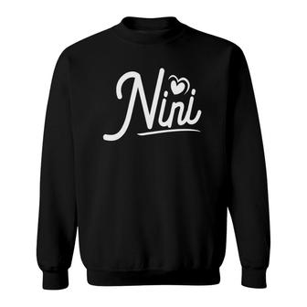 Nini Gifts From Grandchildren Nini For Grandma Cute Nini Sweatshirt | Mazezy