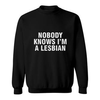 Nobody Knows Im A Lesbian Sweatshirt | Mazezy UK