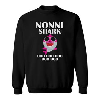 Nonni Shark Doo Doo Funny Mother's Day Noni Christmas Sweatshirt | Mazezy