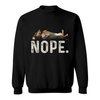 Nope Lazy Dachshund Sweatshirt | Mazezy