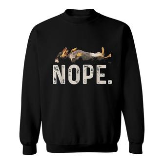 Nope Lazy Dachshund Sweatshirt | Mazezy