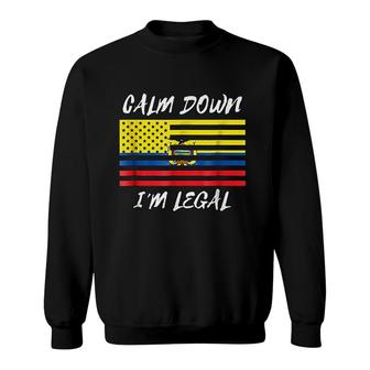 Not Illegal Ecuador America Funny Legal Immigrant Sweatshirt - Thegiftio