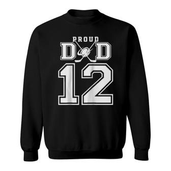 Number 12 Custom Proud Hockey Dad Personalized Sweatshirt | Mazezy
