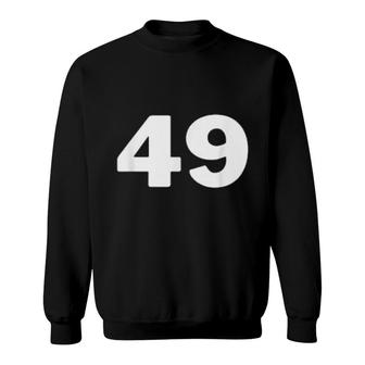 Nummer 49 Fortynine Jersey Sports Birthdays Sweatshirt | Mazezy UK