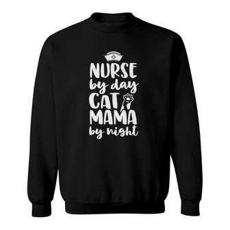 Nurse Graduation Gifts For Her Nursing Cat Mama By Night Sweatshirt | Mazezy